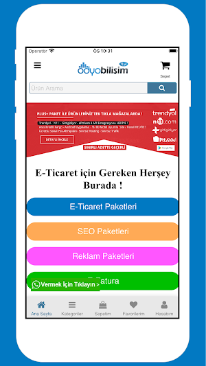 Odyobilişim E-Ticaret Sistemi Screenshot 0