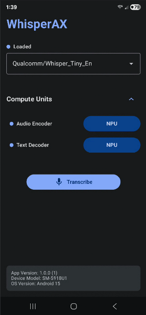 WhisperAX Screenshot 0