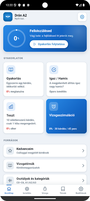 A2 Drón Engedély Vizsga Haladó Screenshot 0
