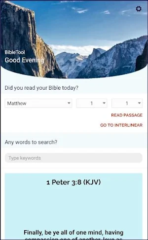 Bible Tool - Bible Search, Audio, Interlinear Screenshot 0