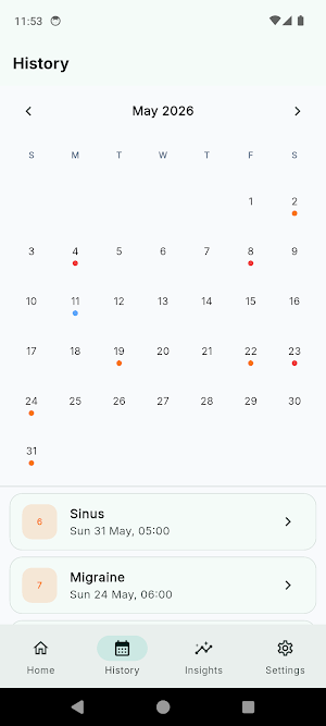 Migraine & Headache Journal Screenshot 2