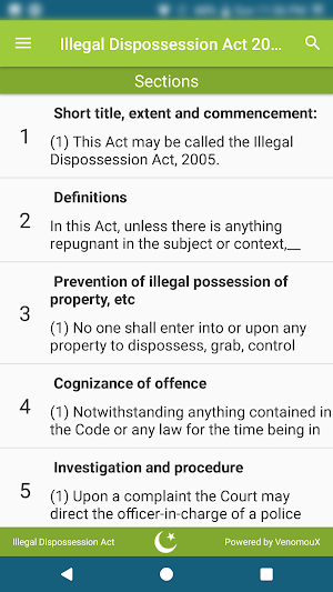 Illegal Dispossession Act 2005 Screenshot 1