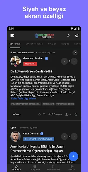 Green Card Support Forum Screenshot 1
