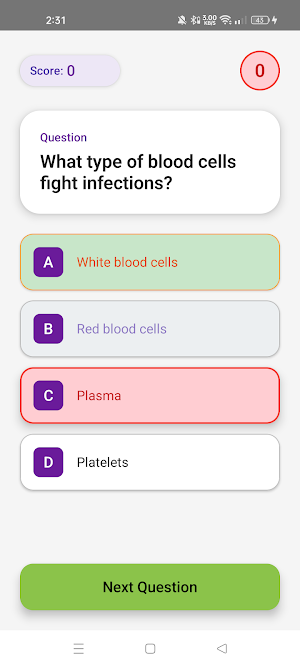 Science Quiz Screenshot 1