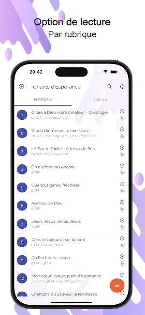 Chant d'Esperance - Lyrics Screenshot 2
