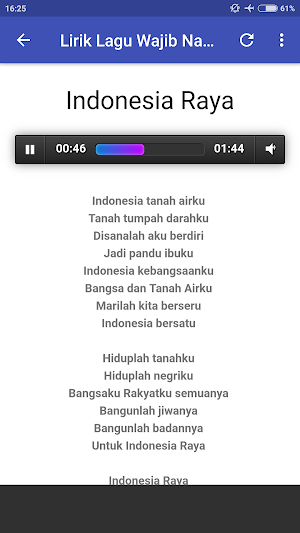 Lagu Wajib Nasional Lengkap Screenshot 3