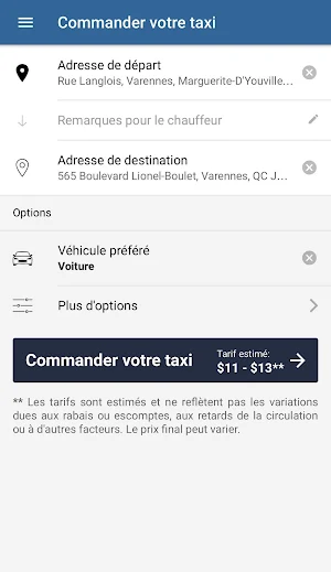 Varennes Taxi Screenshot 1
