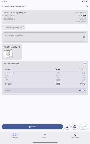 AURUS Pokladňa Mobile Screenshot 1