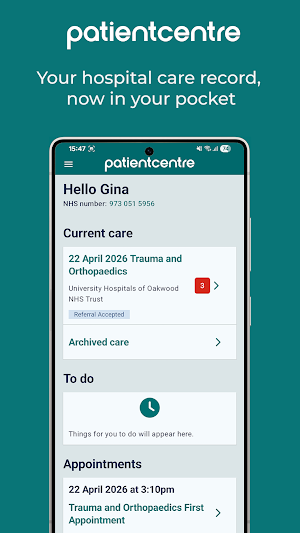 Patientcentre Screenshot 1