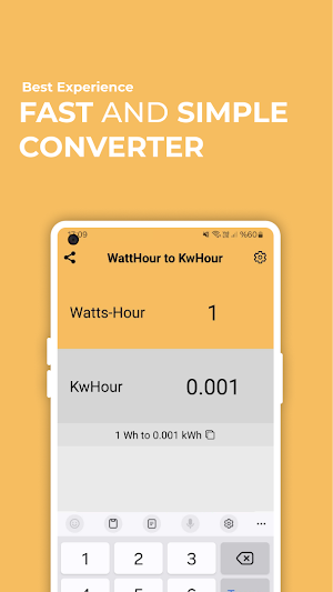 Watt Hour to KwHour Converter Screenshot 0