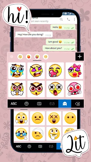 Pink Chat Business Keyboard Background Screenshot 3