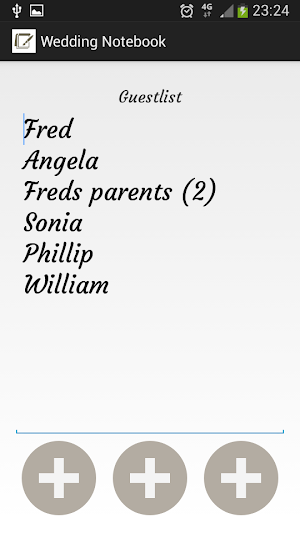 Wedding Notebook Screenshot 3