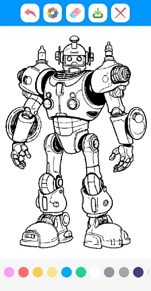 Little Mecha Coloring Book Screenshot 3