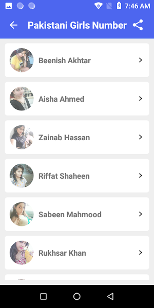 Pakistani Girls Mobile Numbers Screenshot 1