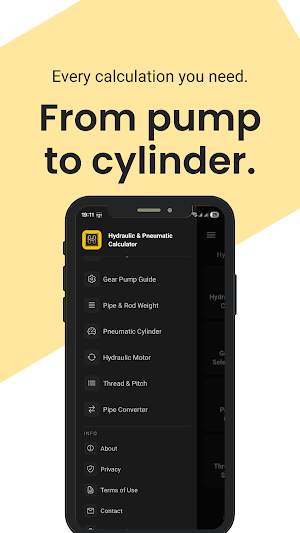 Hydraulic Pneumatic Calculator Screenshot 2