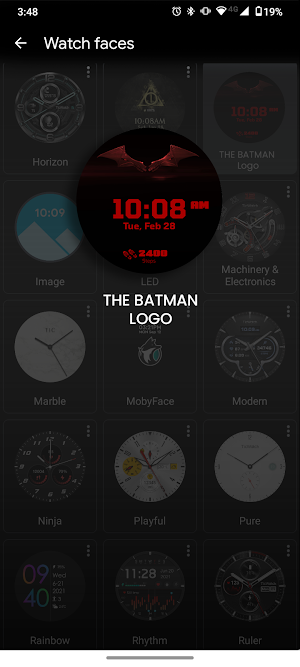 THE BATMAN Logo watch face Screenshot 1
