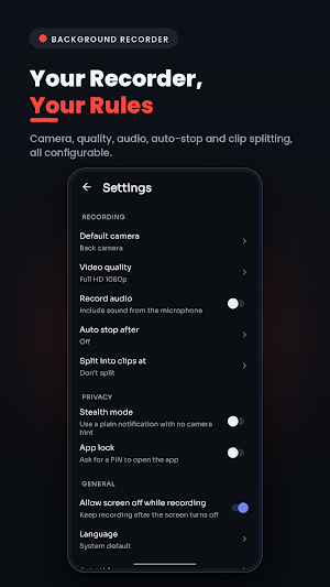 Background Video Recorder Screenshot 3
