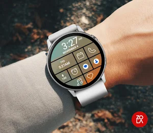 Blue Orange Tile Watch Face Screenshot 2