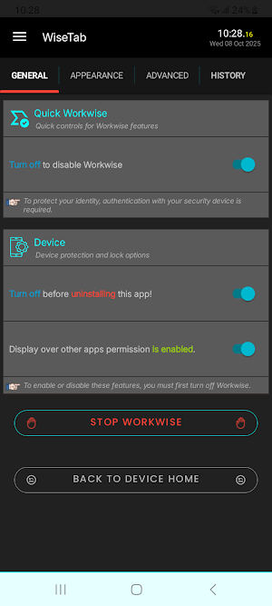 WiseTab Screenshot 0