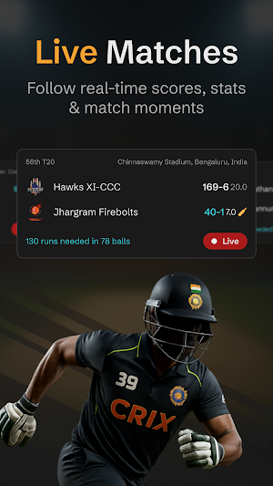 CRICKET LIVE LINE : CRIX Screenshot 1