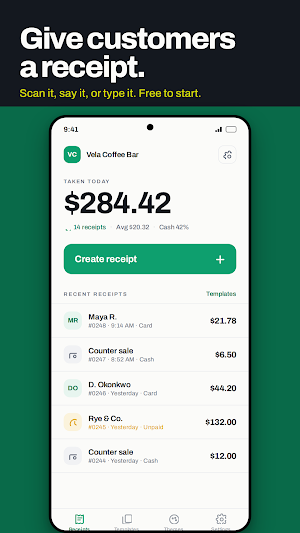 Tearoff: AI Receipt Maker Screenshot 0