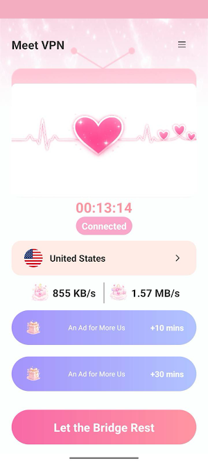 Meet Proxy VPN — Loves made Screenshot 3