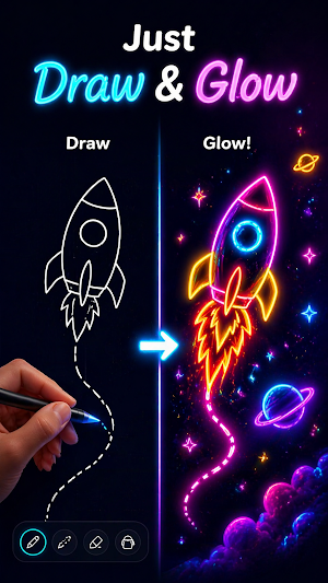 Glow Paint Studio: Draw Art Screenshot 1