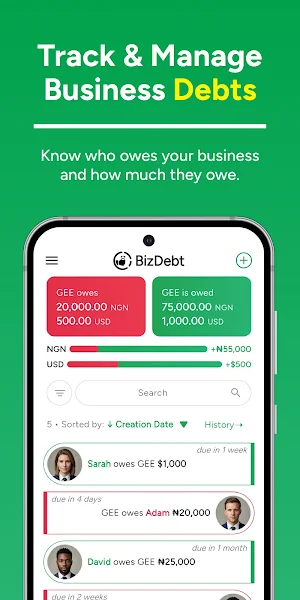 BizDebt - Track & Manage Debts Screenshot 0
