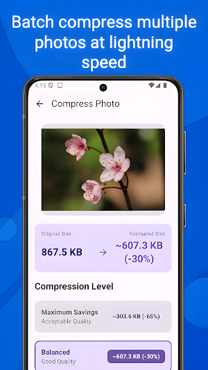 SnapSize: Batch Photo Compress Screenshot 1