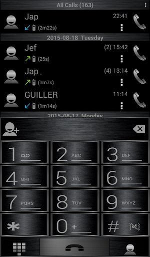 Theme Dark Metal RocketDial Screenshot 0
