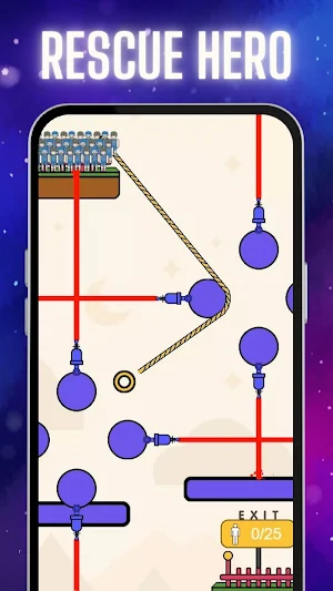 Rescue Hero Rope Puzzle Master Screenshot 2