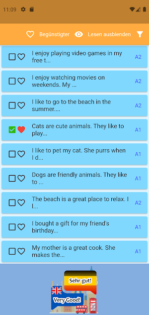 Englisch lernen - Sätze lesen Screenshot 3
