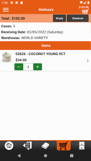 Melissa's Checkout Screenshot 3