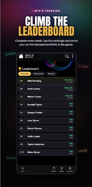 WTF's Trending: Celeb Trading Screenshot 2