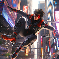 Superhero spider city fighter