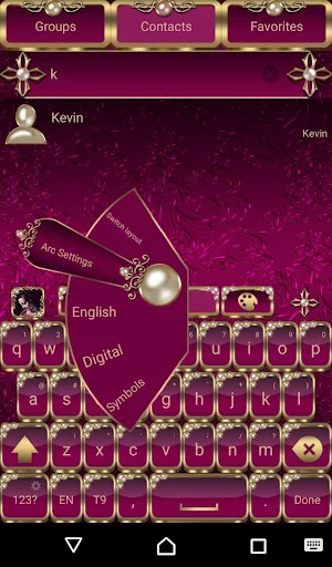 Virgin Mary Purple Go Keyboard theme Screenshot 1