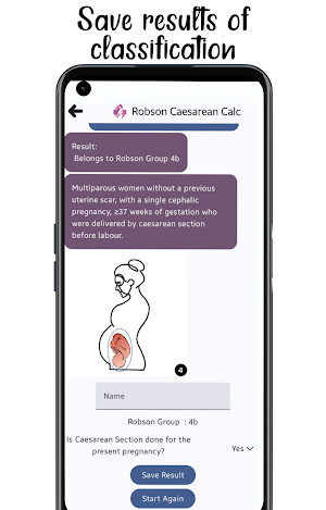 Robson Caesarean Calc Screenshot 2