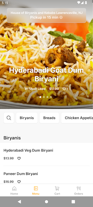 House of Biryanis and Kebabs Screenshot 1
