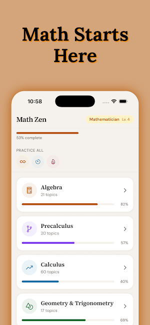 Math Zen: Exam Prep & Drill Screenshot 0