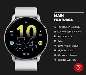 Active Yellow Blue Watch Face Screenshot 1