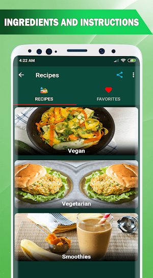Vegetarian and Vegan Recipes: Diet and Nutrition Screenshot 3