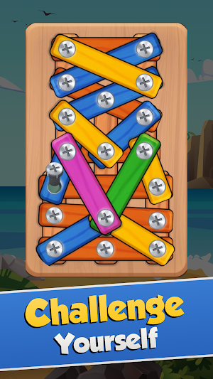 Wood Nuts & Bolts Screw Puzzle Screenshot 1