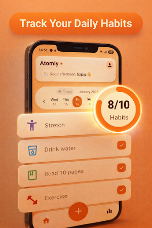 Atomly: Daily Habit Tracker Screenshot 0