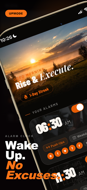 UpMode: No Snooze Alarm Clock Screenshot 0