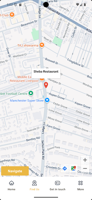 Sheba Restaurant Screenshot 1