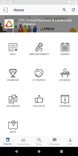 NSCA Conferences Screenshot 2