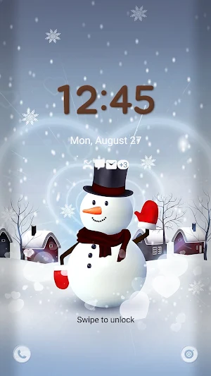 Greeting Snowman - Wallpaper Screenshot 1