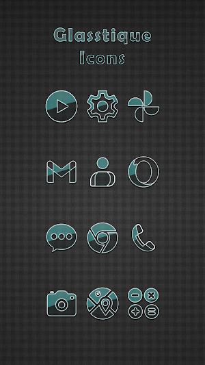 Glasstique Teal Icon Pack Screenshot 0