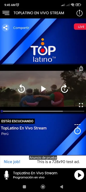 TopLatino Radio Tv Stream Screenshot 3