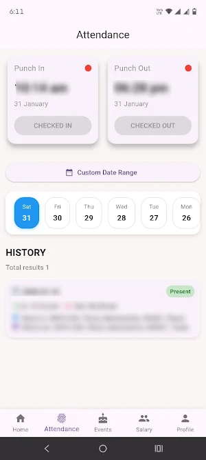 Ekodex Employee Attendance App Screenshot 2